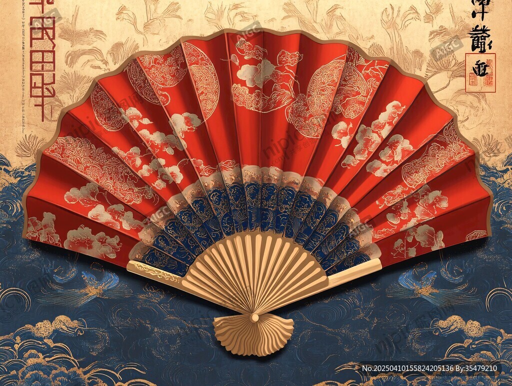 中式古典折扇盡顯東方韻味