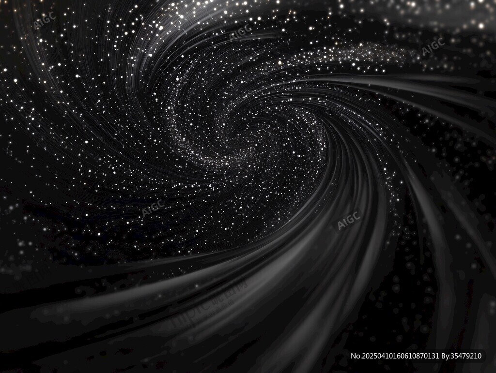 黑色漩渦星空夢幻背景圖