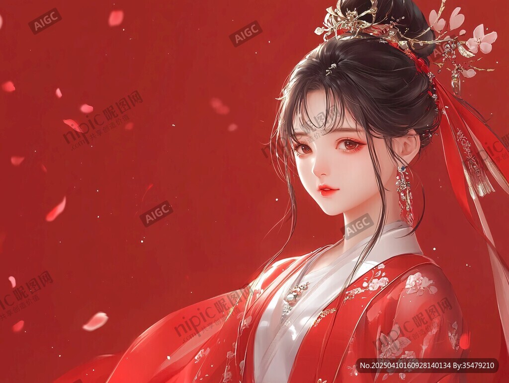 紅衣佳人 盡顯古典之美