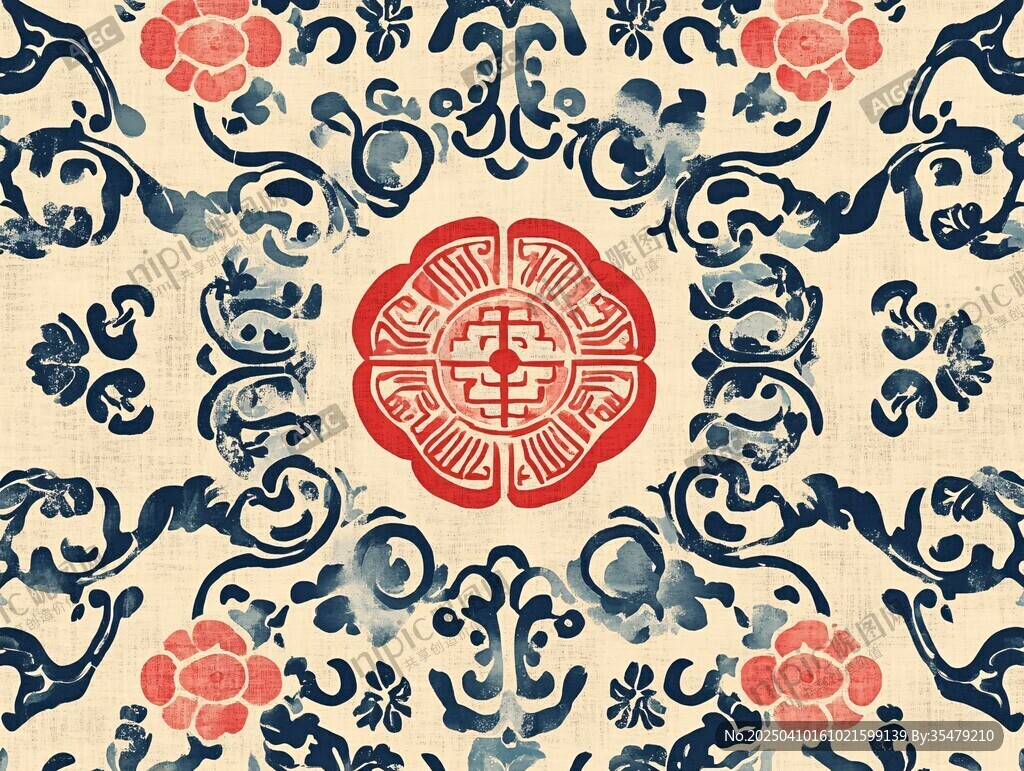 中式傳統(tǒng)吉祥花紋圖案