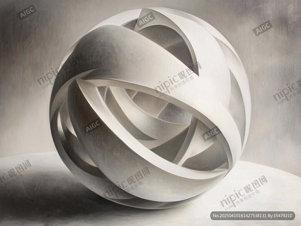 立體幾何石膏球體藝術(shù)作品