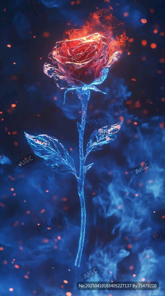 冰火交織的夢幻玫瑰