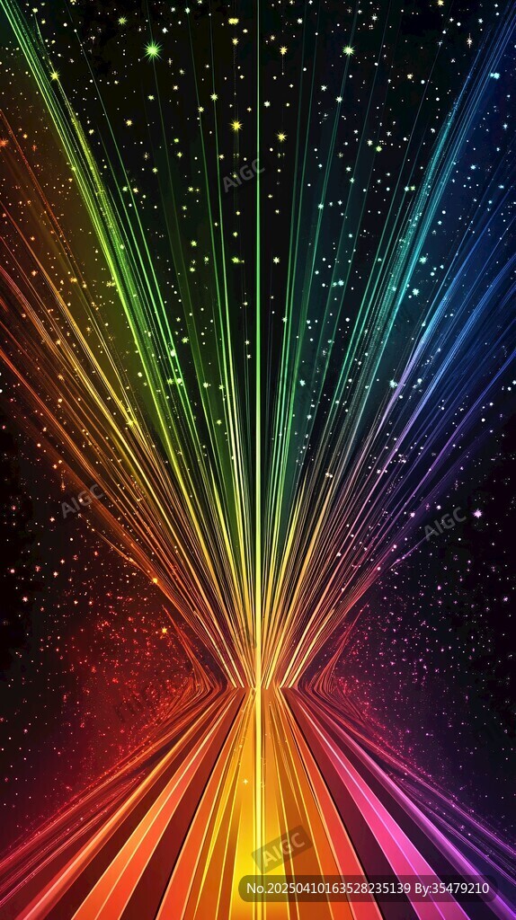 炫彩射線星空夢幻背景
