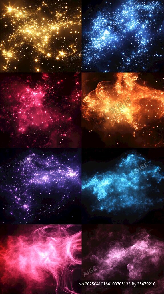 絢麗多彩的夢幻星云集合