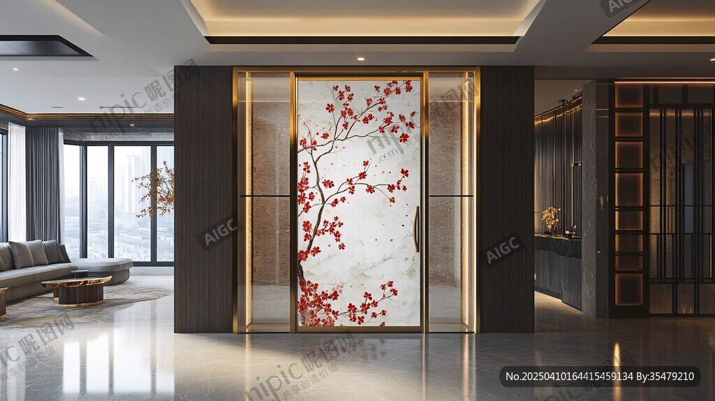 中式屏風(fēng)裝點(diǎn)現(xiàn)代客廳空間