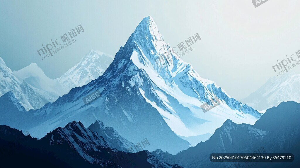 巍峨雪山壯麗景致