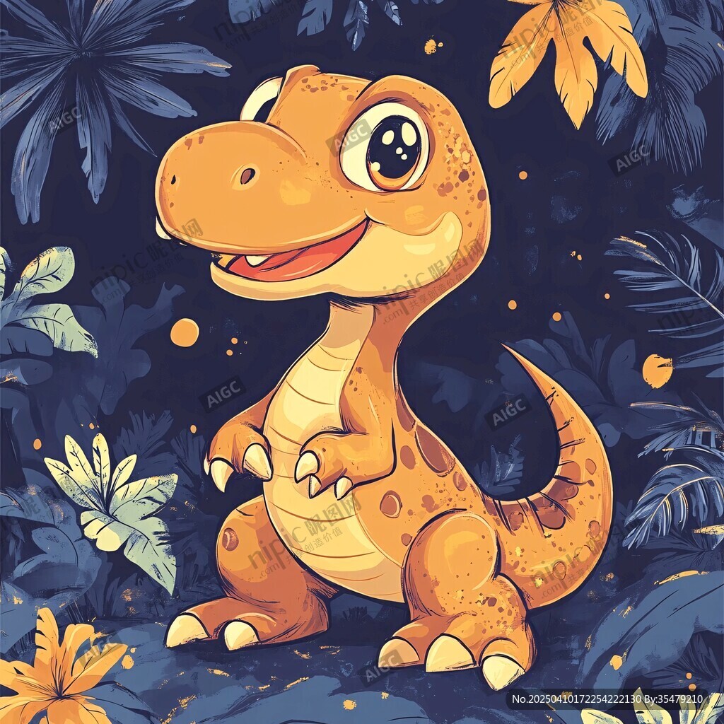 可愛小恐龍的叢林奇幻之旅