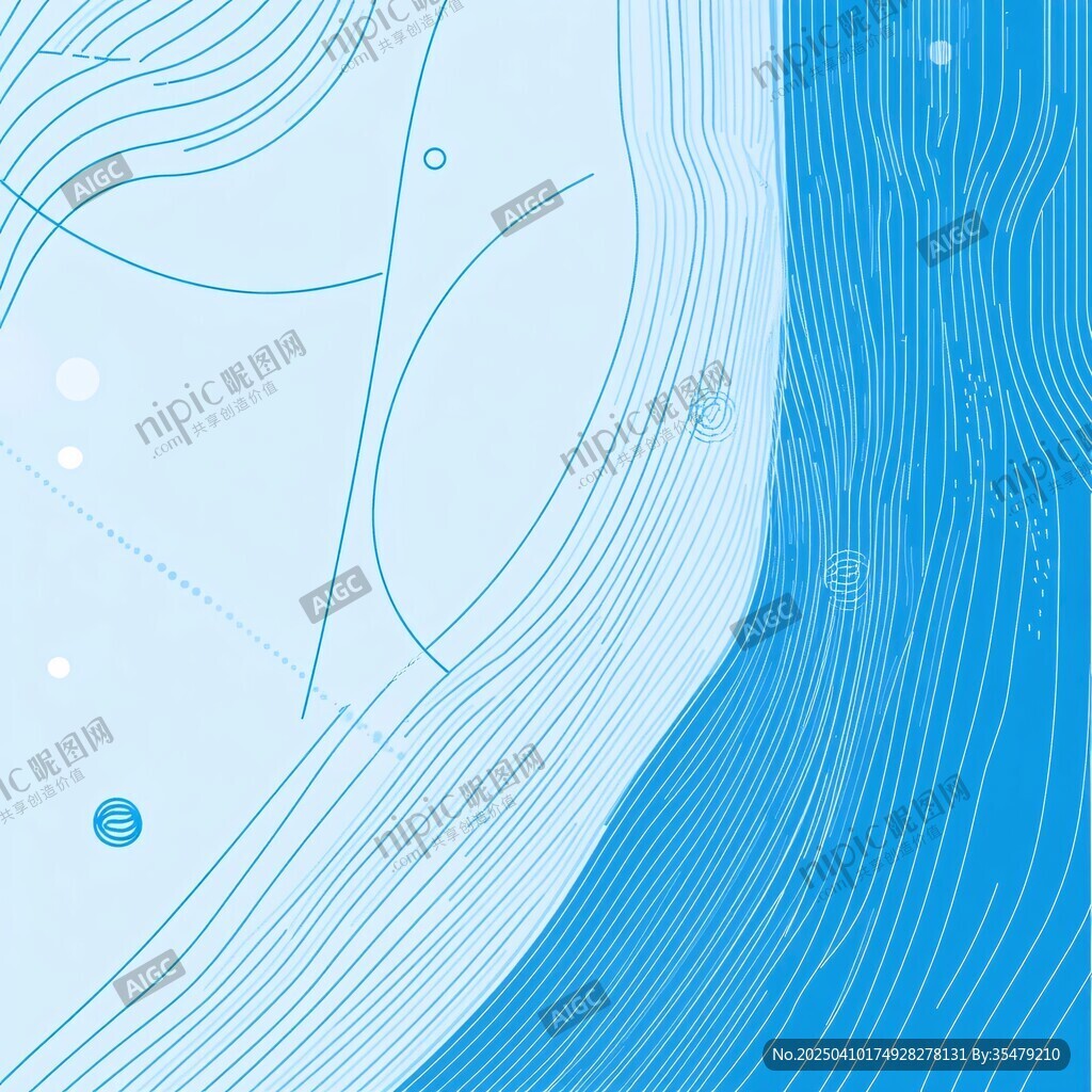 藍(lán)調(diào)線條抽象幾何背景圖
