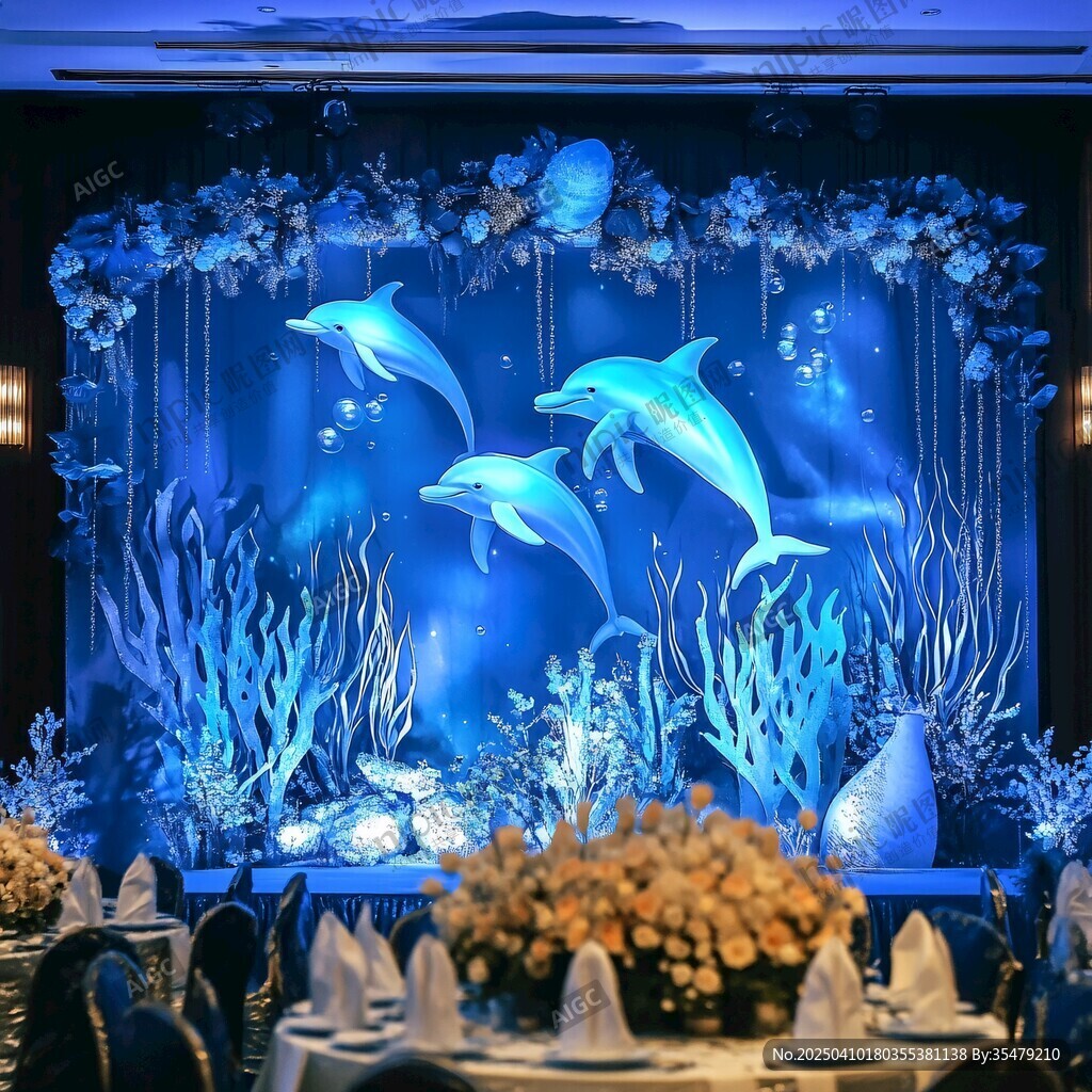 夢(mèng)幻海洋主題婚禮場(chǎng)景