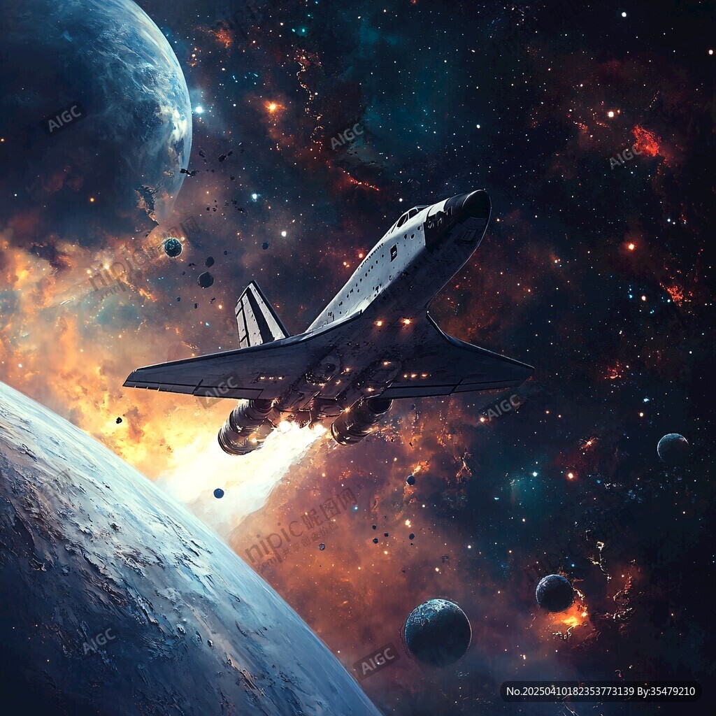 星際穿梭 航天飛機遨游宇宙