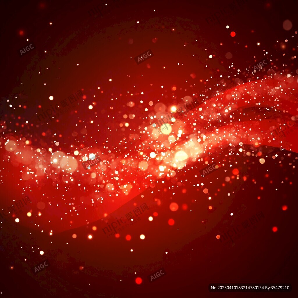 紅色動感光斑夢幻背景圖