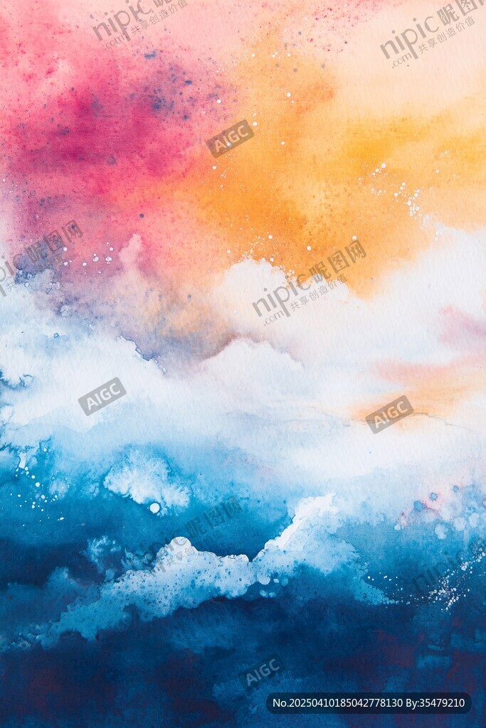 夢幻絢麗天空云彩圖景