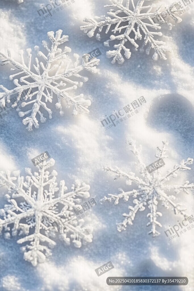 雪花特寫 冬日夢幻冰晶世界