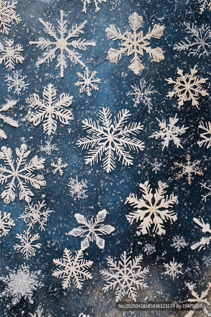 夢幻雪花紋理背景圖案
