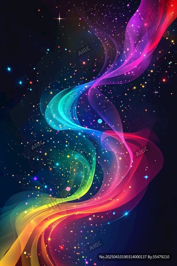 夢幻炫彩星云流動光影