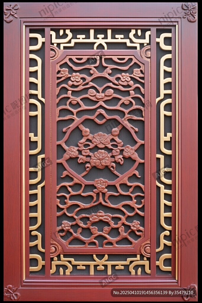 中式雕花門(mén)窗 傳統(tǒng)工藝美