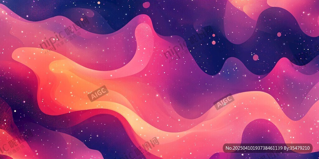 夢(mèng)幻漸變流體星空背景圖