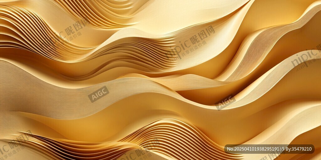 金色波浪紋理背景圖案