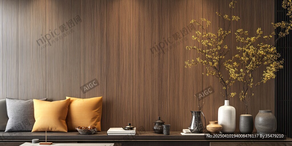 現(xiàn)代簡約風(fēng)木質(zhì)客廳一角