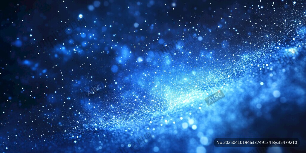 夢(mèng)幻藍(lán)色星空粒子背景