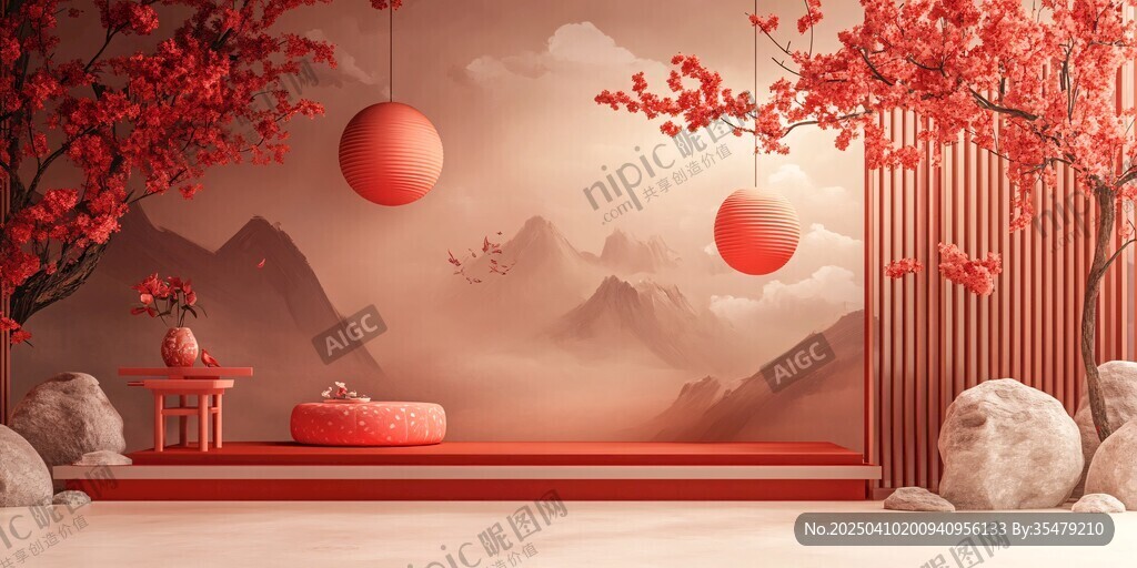 中式古風(fēng)浪漫庭院場景