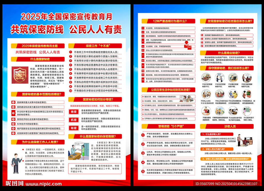 2025年保密宣傳月宣傳單