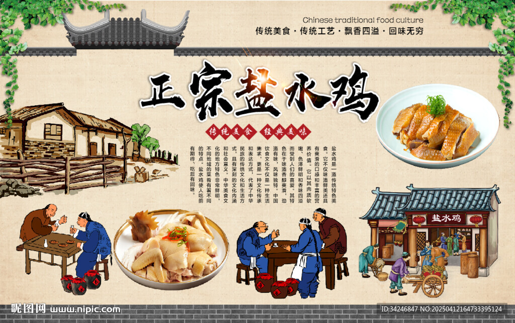 鹽水雞背景墻