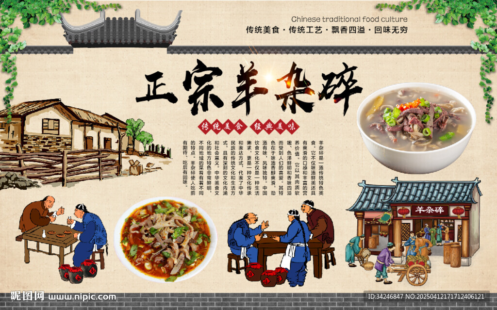 羊雜碎背景墻