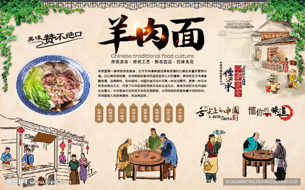 羊肉面背景墻