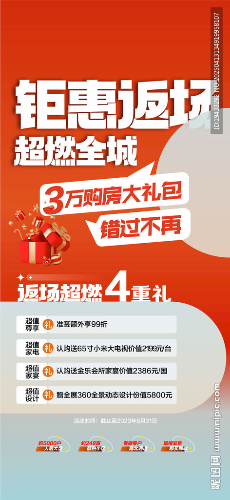 鉅惠返場超燃全場購房大禮包海報
