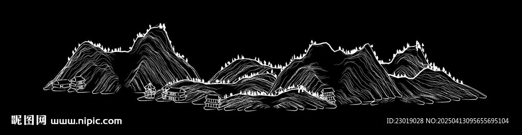 線條水墨畫(huà)