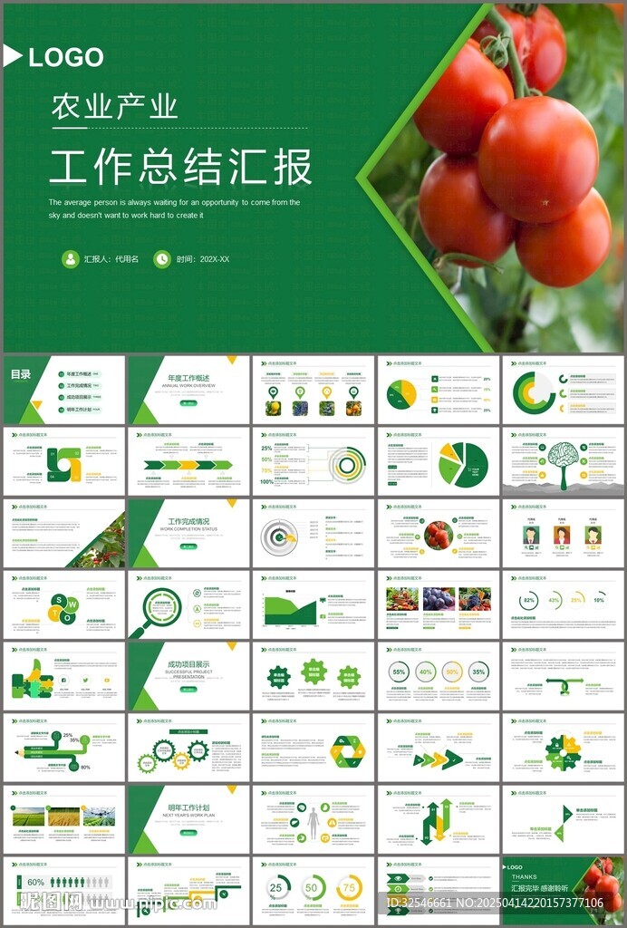 農業產業總結計劃工作匯報ppt