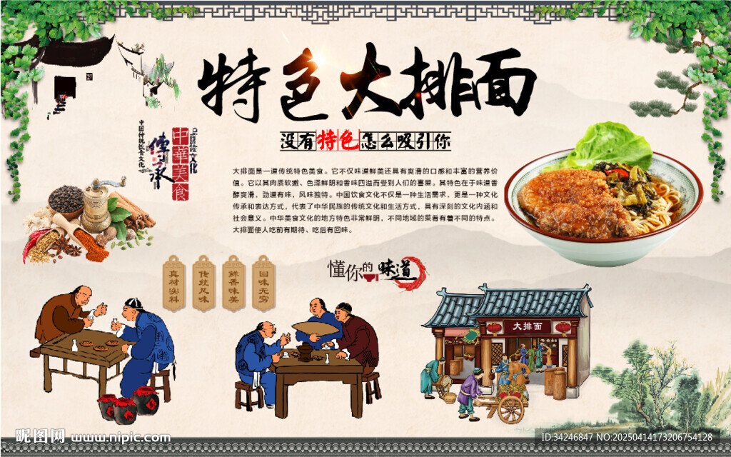 大排面背景墻