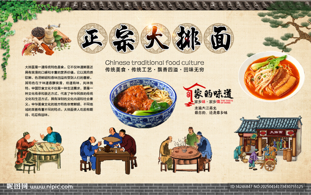 大排面背景墻