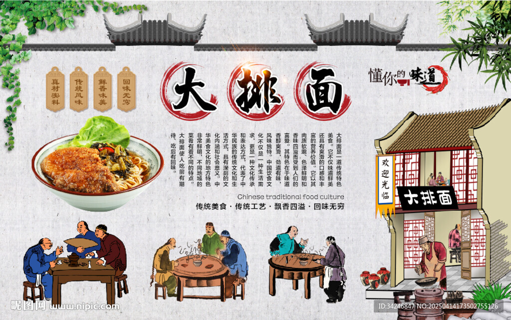 大排面背景墻