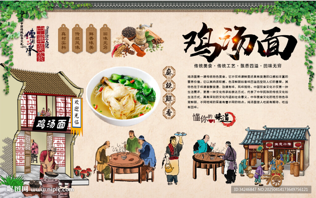 雞湯面背景墻