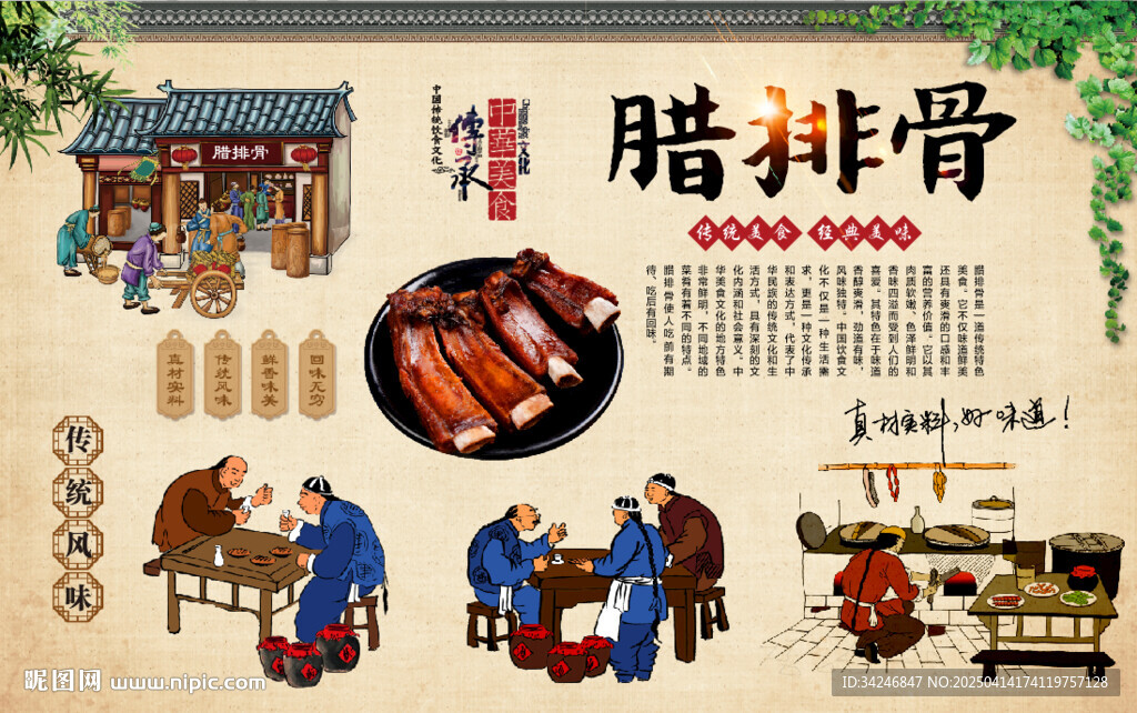 臘排骨背景墻