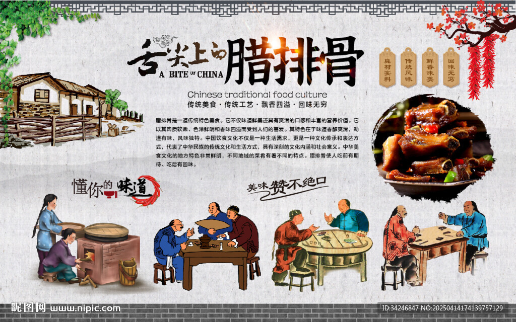 臘排骨背景墻