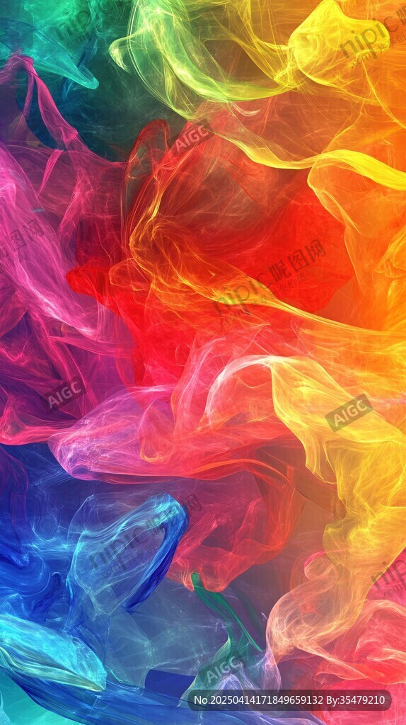 夢幻多彩煙霧背景圖