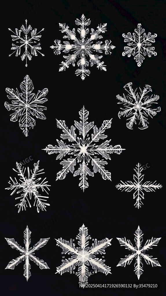 多樣精美雪花圖案展示
