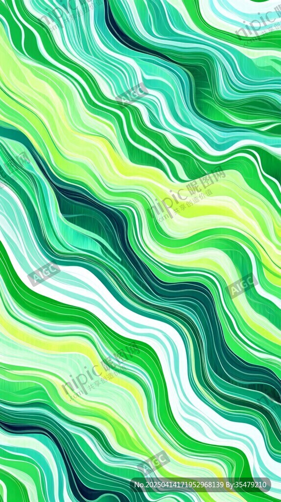 綠色動(dòng)感波浪抽象紋理圖案
