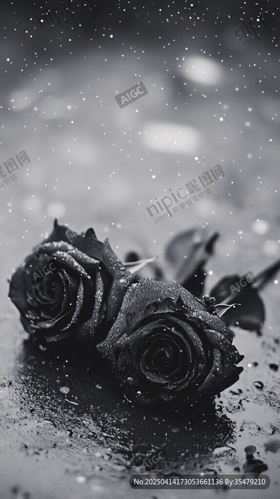 雨中黑玫瑰的孤獨浪漫