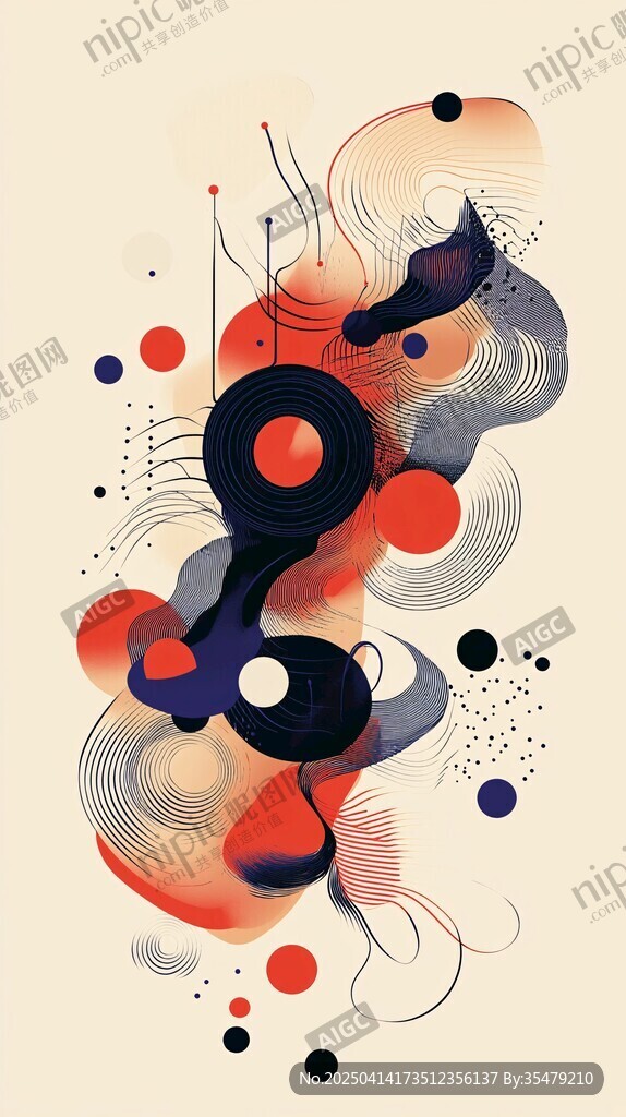 抽象動感幾何圖形藝術(shù)畫