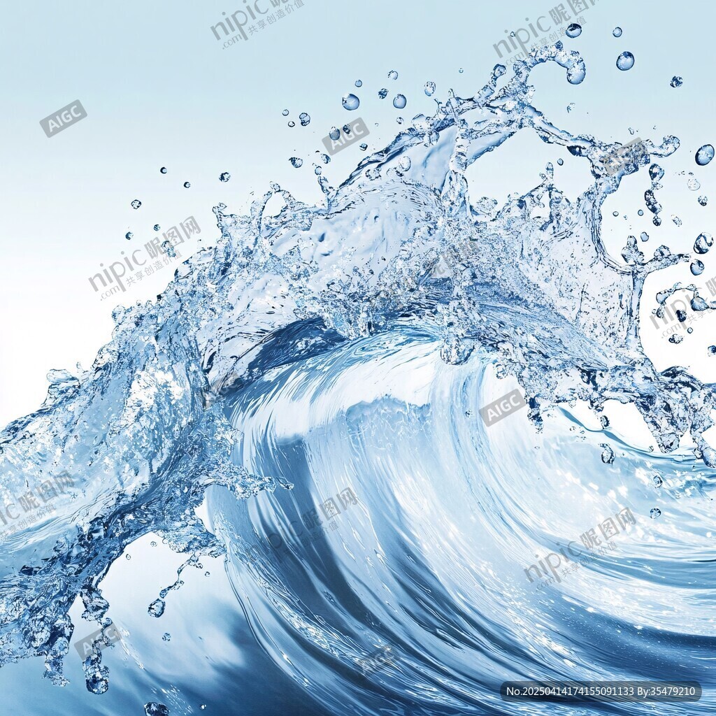 藍(lán)色水花波浪動(dòng)感畫面