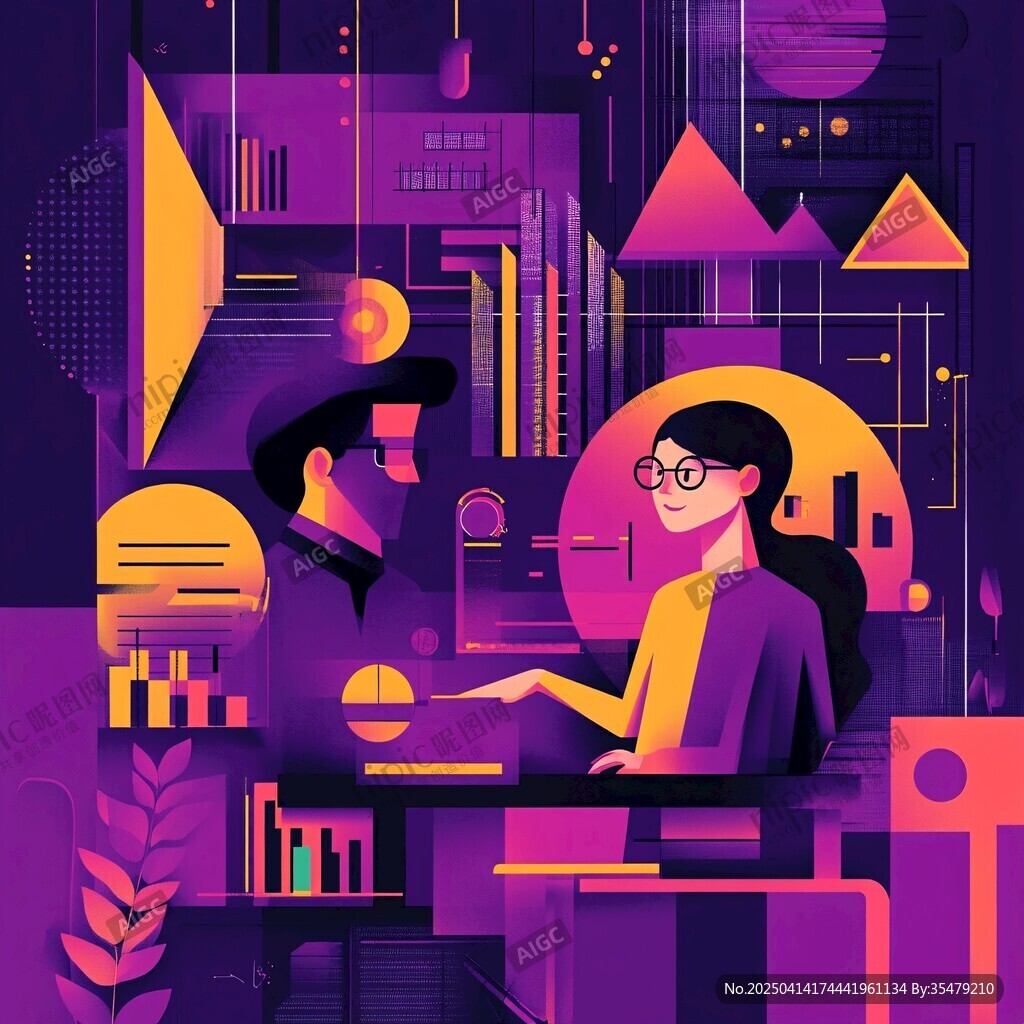 科技職場中的協(xié)作交流場景