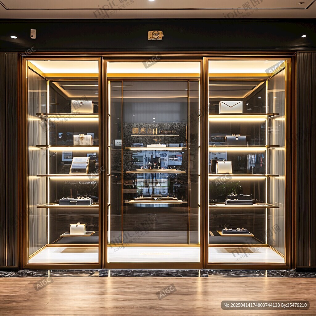 奢華玻璃展示柜陳列高端物品