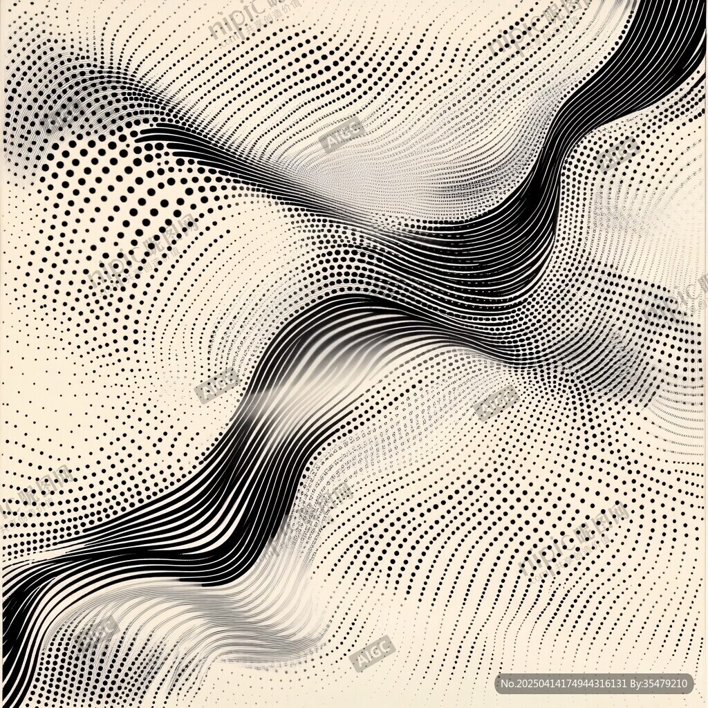 黑白波點(diǎn)抽象動感紋理圖