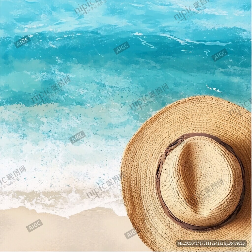 海邊草帽 邂逅夏日海濱風(fēng)情