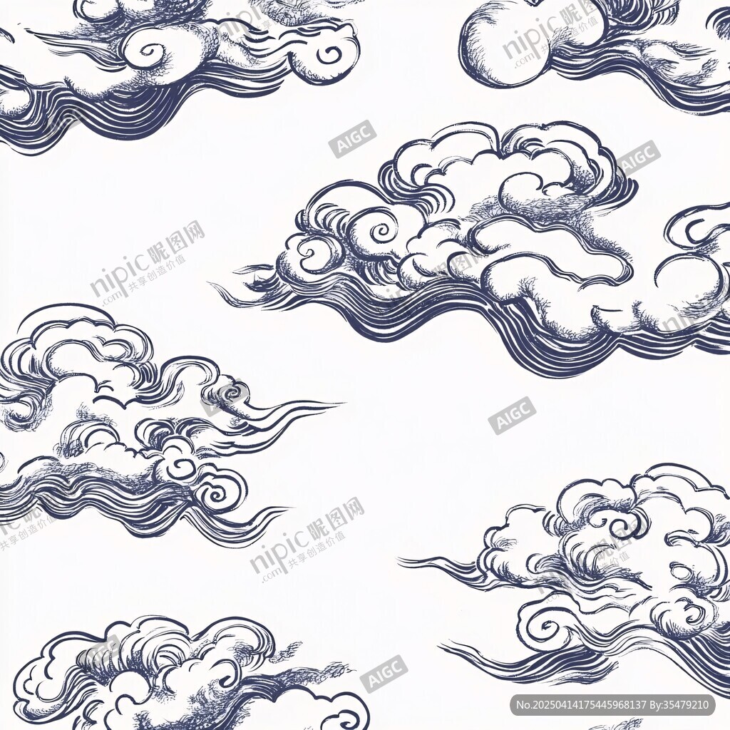 中式古典云紋圖案設(shè)計(jì)