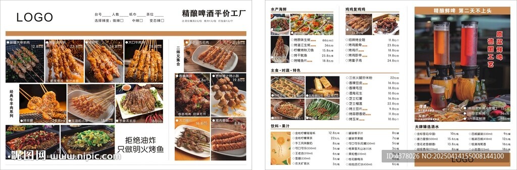 燒烤菜單